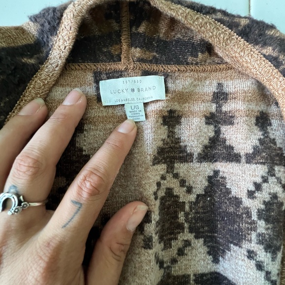 Lucky Brand Cardigan Southwestern Aztec size Large - Picture 4 of 5